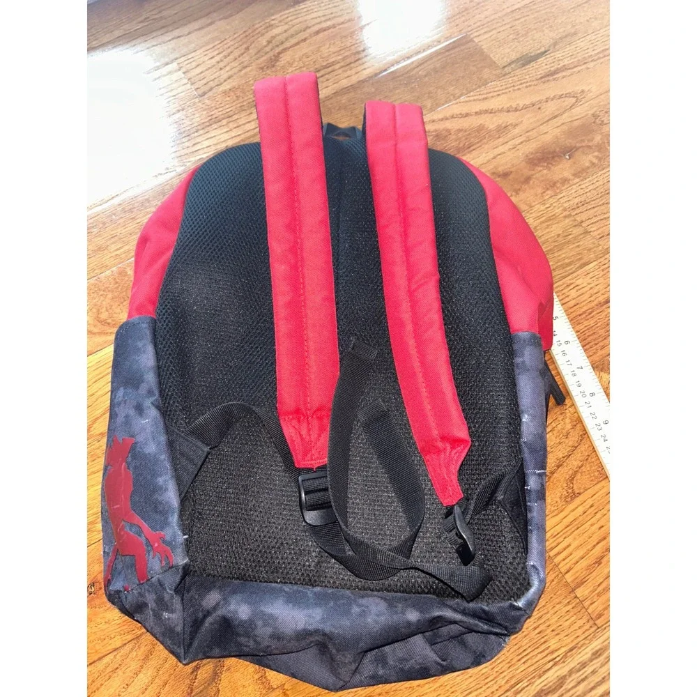 Bioworld Stranger Things Hellfire Club Backpack Grey Red Acid Wash
